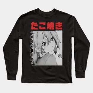 Takoyaki, Cute Anime Girl Long Sleeve T-Shirt